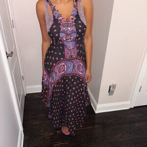 Free People Faithfully Yours Black Midi Slip Dress